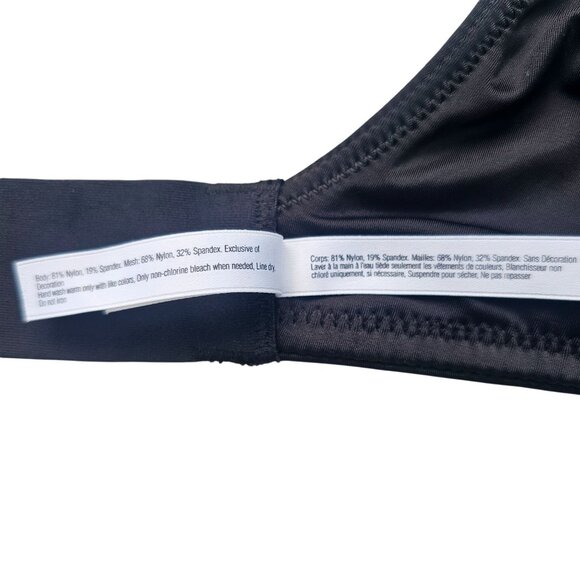 Le Mystere 38C Satin & Mesh Unlined Bra Black Underwire 3316 - Picture 5 of 8